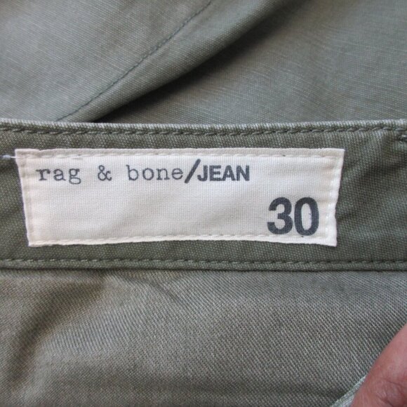Rag & Bone Women's Cargo Pants 30 Green 100% Cotton Vtg Outdoor Workwear 776 - Picture 2 of 14